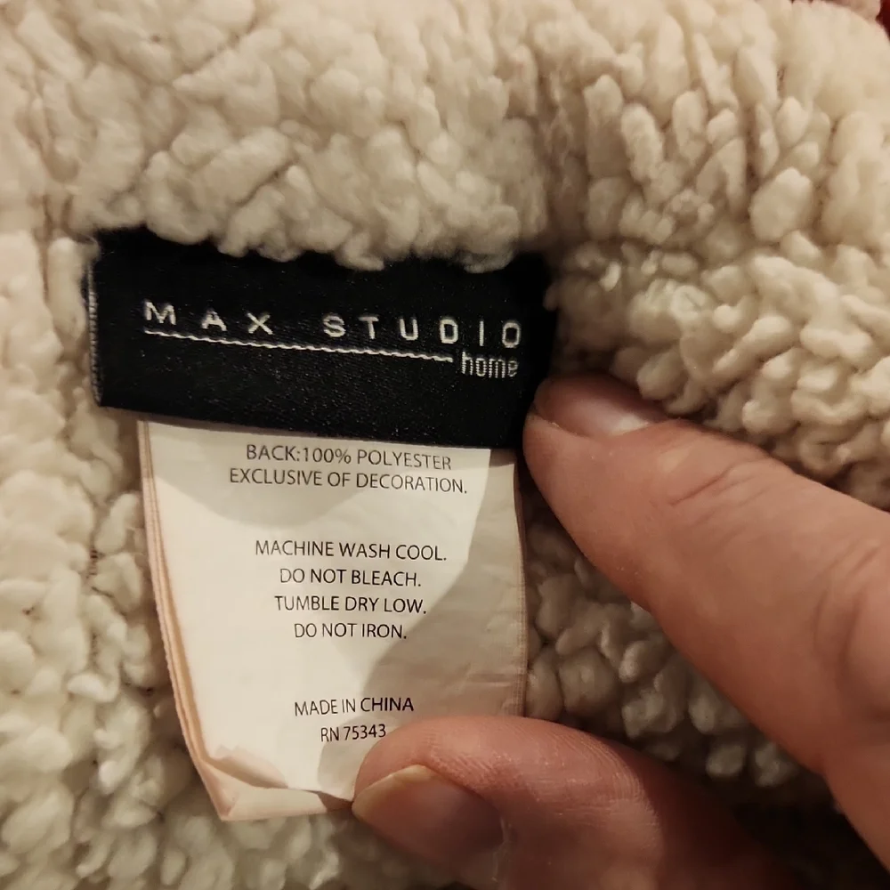 Max Studio Festive Red and Cream Plaid Throw